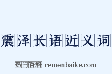 震泽长语近义词是什么意思的图片